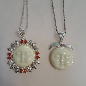 Vintage Moon Face Necklaces